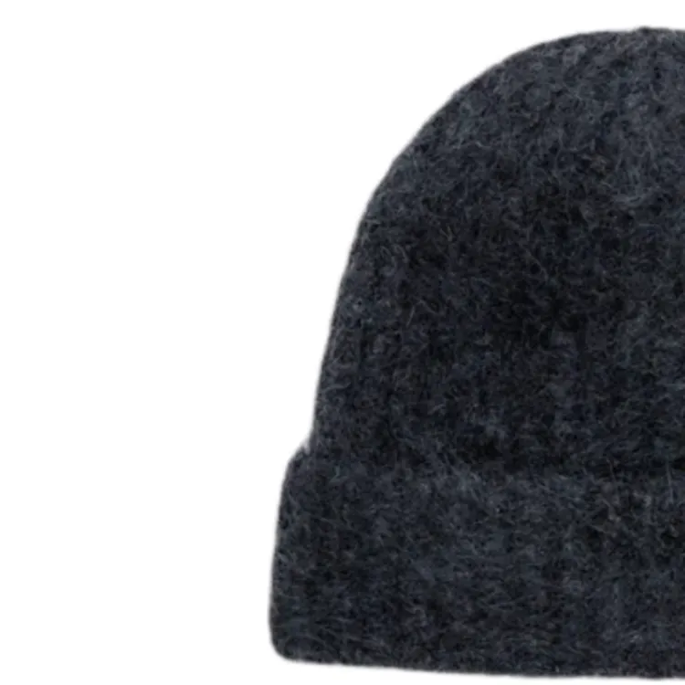 COS Mohair Wool Polyamide Elastane Beanies Men's Black-1