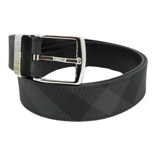 Burberry Leather Leather Belts Men's Black Width  3.5cm-2