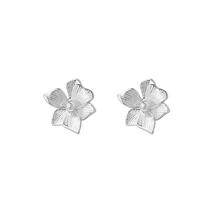 Hi There S999 Silver Stud Earrings Women's-0