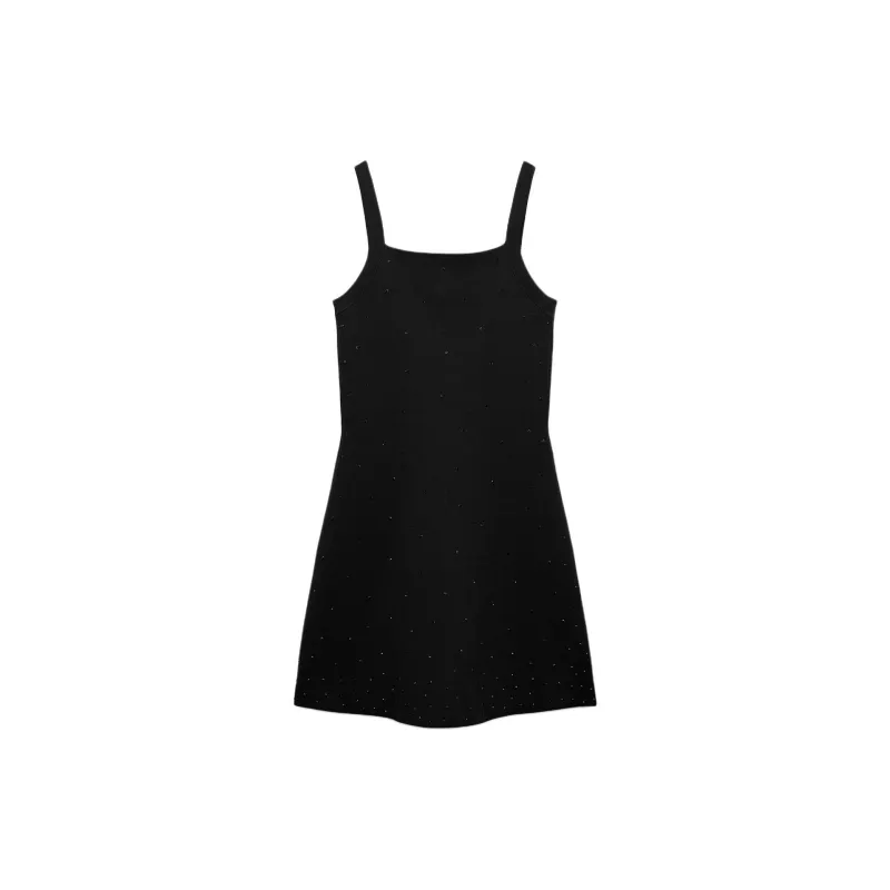 ZARA Slip Dresses Women's Black-1