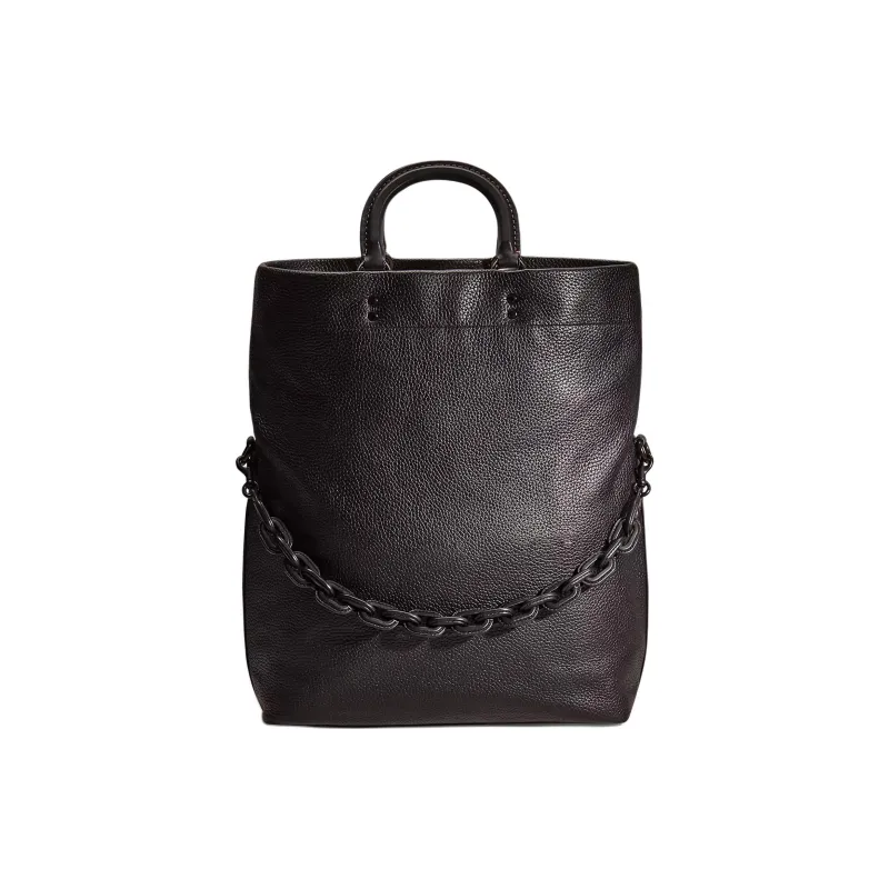 COACH Rowe Natural Pebbled Leather Tote Bag Shopping Bag Shoulder Bag Handbag Large Size Men's Black-0