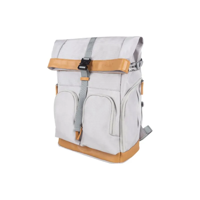 PULEWEI Polyester Backpack Large Size Unisex Black Green Gray White-0