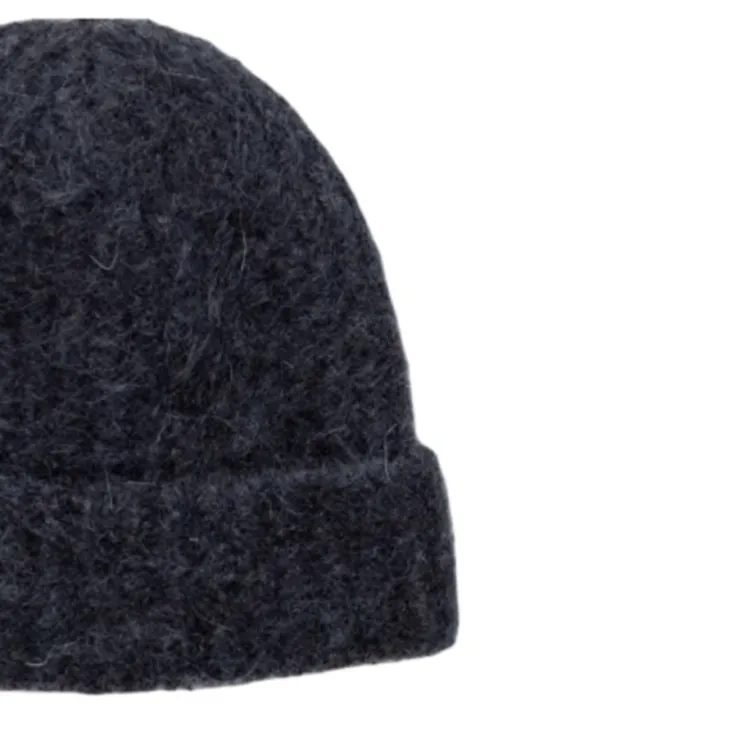 COS Mohair Wool Polyamide Elastane Beanies Men's Black-2