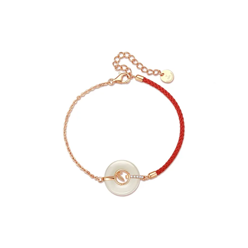 CHINA GOLD Chalcedony Jade Bracelets Women's-4