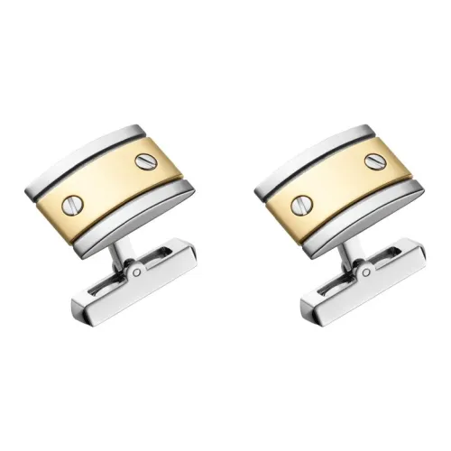 CARTIER Sterling Silver Palladium-Plated Pure Gold Cufflinks Women's Silver