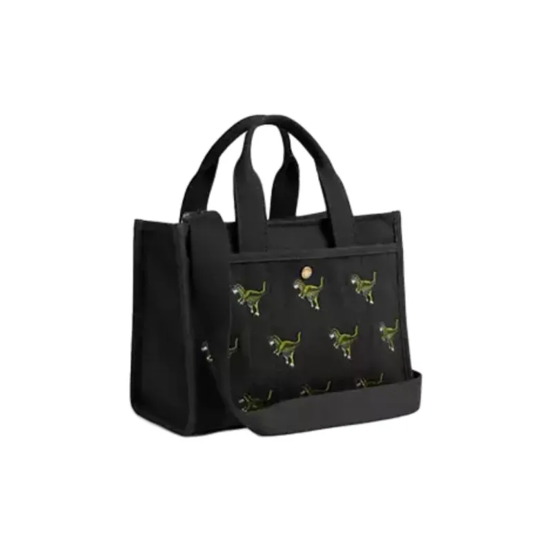 COACH Canvas Canvas Bag Tote Bag Shopping Bag Shoulder Bag Crossbody Bag Handbag Medium Size Women's Black-1