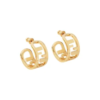 FENDI Metal Earrings Women's Gold