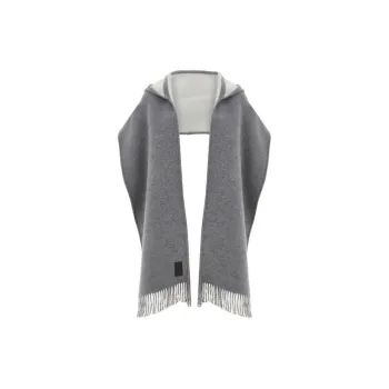 FERRAGAMO Leather Shawls Women's Gray