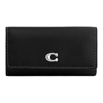 COACH Grained Leather Key Pouch Mini Men's Black