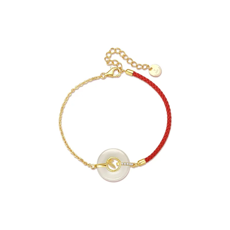 CHINA GOLD Chalcedony Jade Bracelets Women's-2