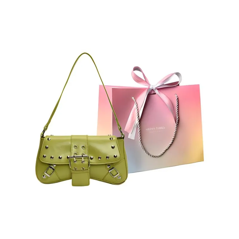 Yalu PU Shoulder Bag Women's White/Black/Red/Green/Brown-12