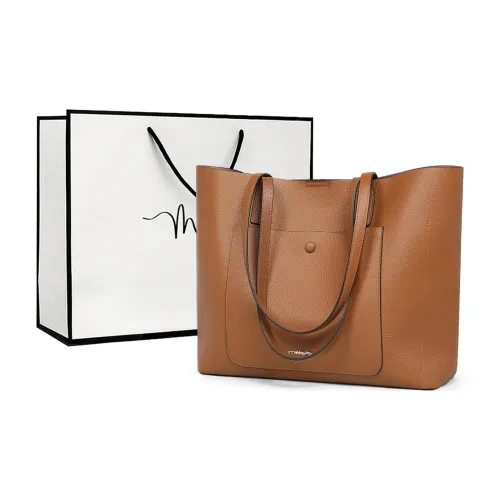 MILLIE'S Cow Leather With Synthetic Leather Tote Underarm Shoulder Bag Regular Women's Caramel