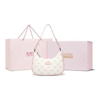FAIRWHALE Synthetic Leather Shoulder Bag Women's Cherry Blossom Pink
