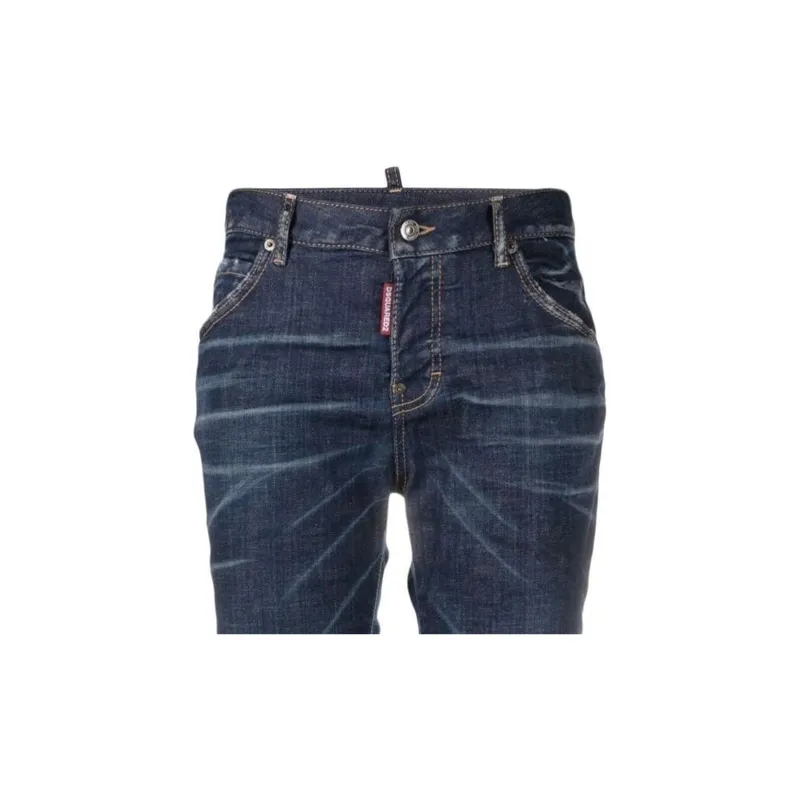 DSQUARED 2 Straight Leg Cropped Distressed Jeans-4