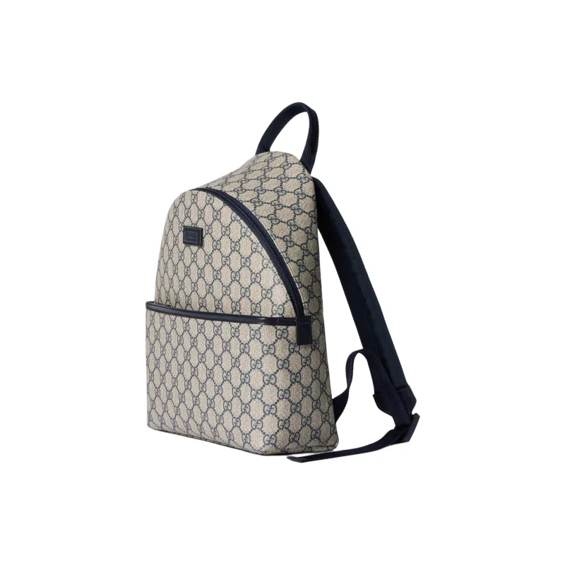 GUCCI GG Supreme Canvas Backpack Kids' Beige & Blue-1
