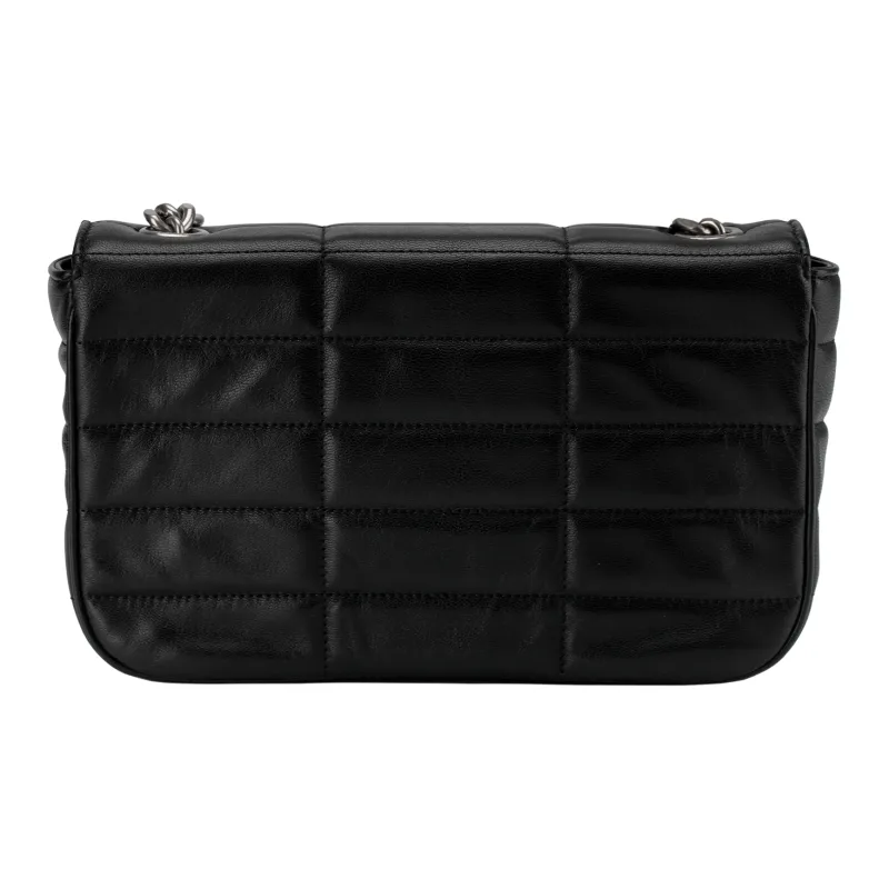 CELINE MATELASSE MONOCHROME Series Goatskin Crossbody Bag, Shoulder Bag Women's Black-5