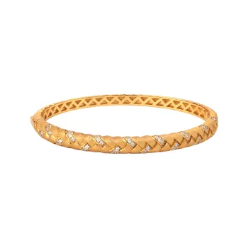 Gingerford S925 Silver Gold Plated Karat Bangles Women's