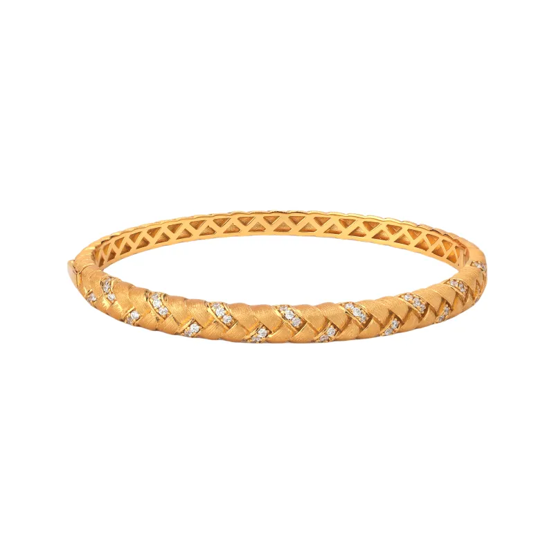 Gingerford S925 Silver Gold-Plated Karat Bangles Women's-0