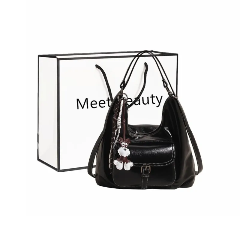 Fitchell PU Backpack Women's Brown/Black/Coffee-4
