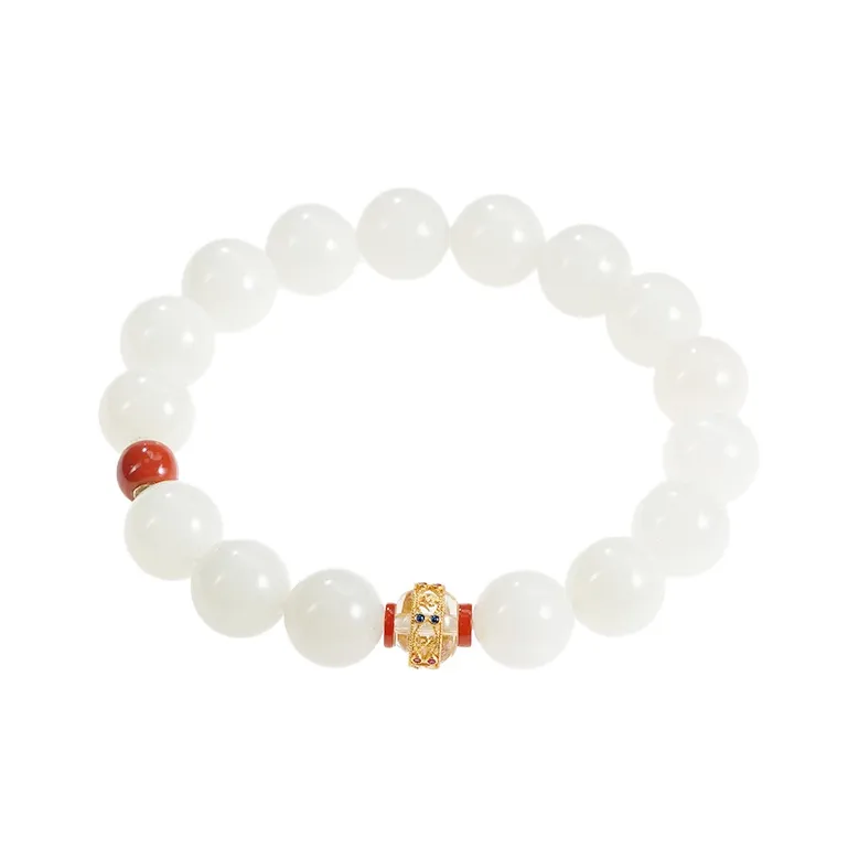 FANHAOGANG JADE Hetian Jade Bracelets White Jade Women's-0