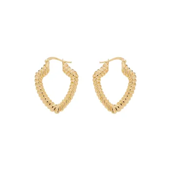 Burberry 925 Sterling Silver Earrings Women's Gold