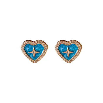 FEO Zircon Stud Earrings Women's