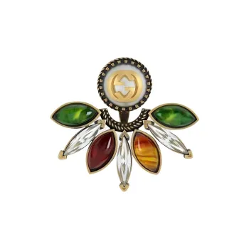 GUCCI Enamel Stud Earrings Women's Multicolor