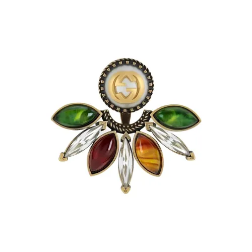 GUCCI Enamel Stud Earrings Women's Multicolor