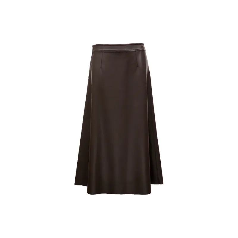 ONLY Denim Long Skirts Women's E16 Dark Reddish Purple-1