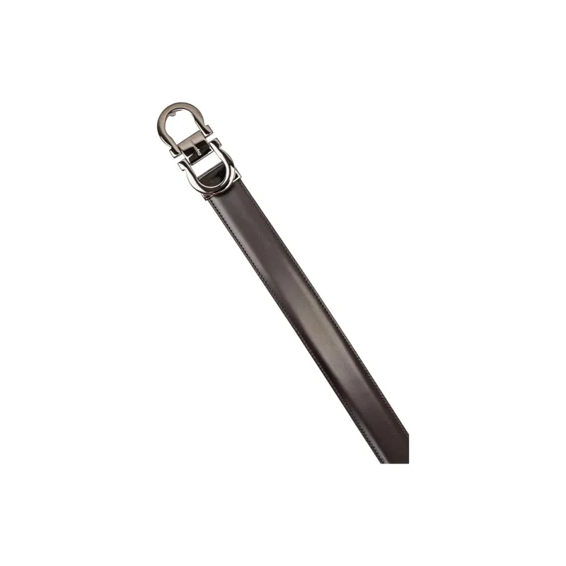 FERRAGAMO Leather Belts Men's Brown Width 3cm-3
