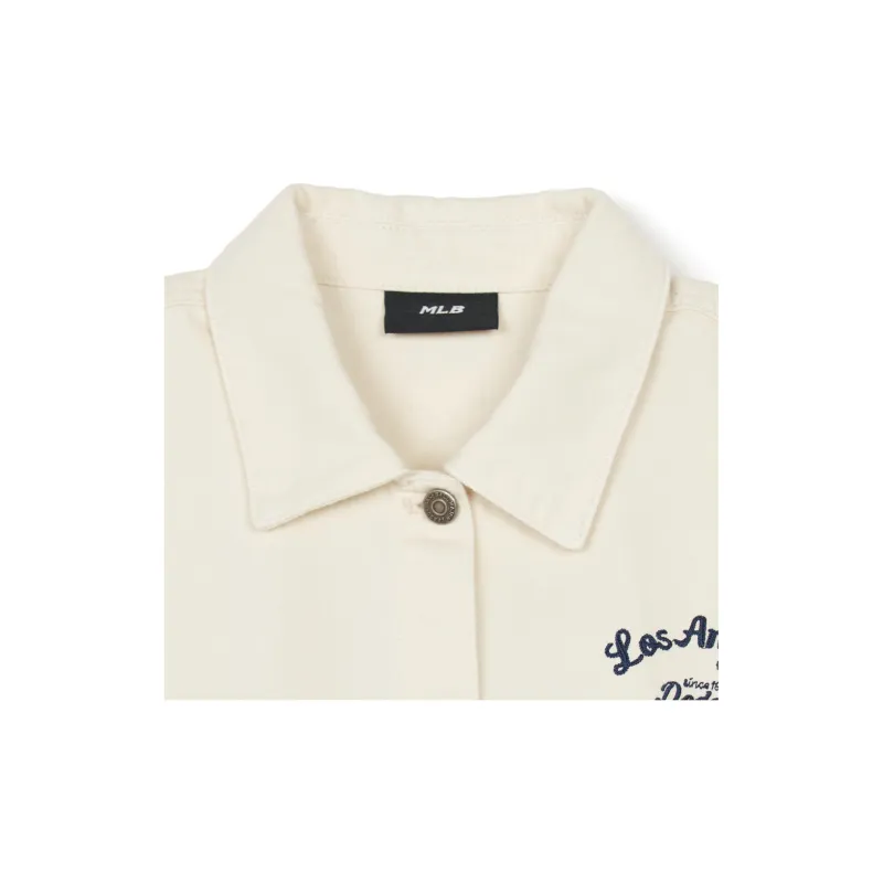MLB Denim Jackets Women's Cream-4