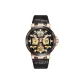 Rose Case Black Dial Black Strap-UM-RBRB