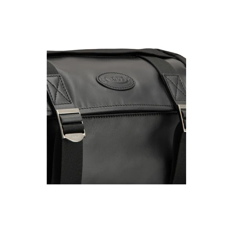 TOD'S Nylon Messenger Bag, Crossbody Bag, Shoulder Bag Trumpets Men's Black-4