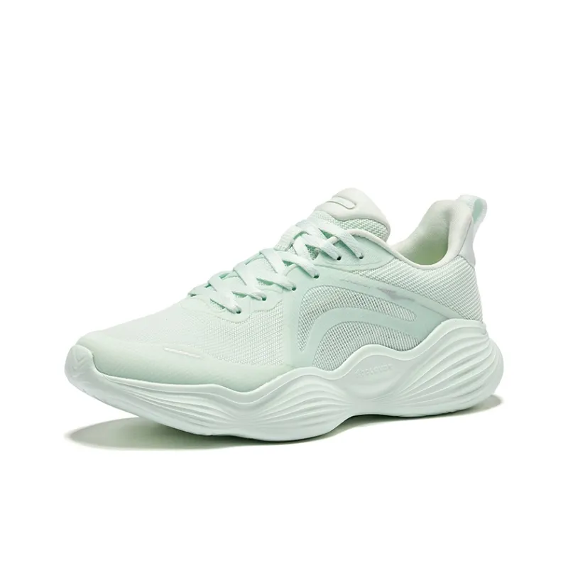 Erke Bubbling Stretch 2.5 Cushioning Rebound Wear-Resistant Low-Top Training Running Shoes Women's Green-2