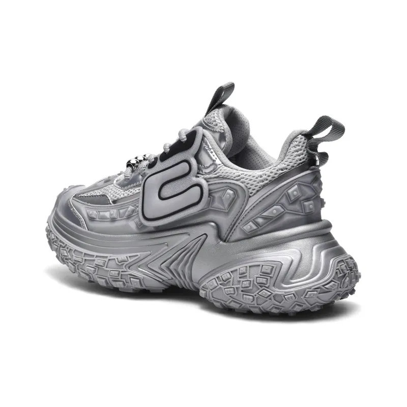 EstherShop Anti-Slip And Wear-Resistant Height Increasing Low-Top Chunky Sneakers Unisex Black-18