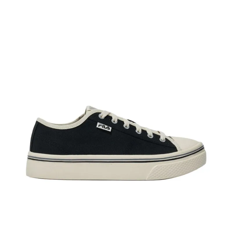 FILA Scanline Anti Slip Wear Resistant Low Top Skateboard Shoes Unisex Black-1