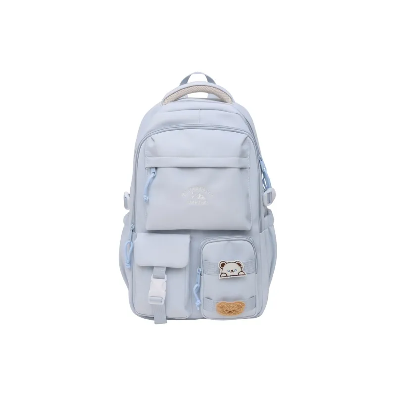 DCLOUD Nylon Backpack Unisex Black/White/Yellow/Red/Khaki/Blue-19