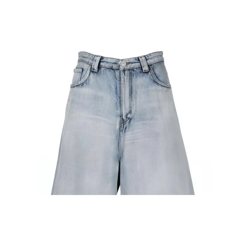 Balenciaga SS21 Jeans Cropped Pants Women's Blue-3