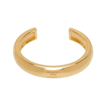 Balenciaga Gold-Plated Bangles Women's Gold