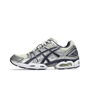 Asics GEL Nimbus 9 Anti Slip Wear Resistant Low Top Casual Running Shoes Unisex Silver White Blue