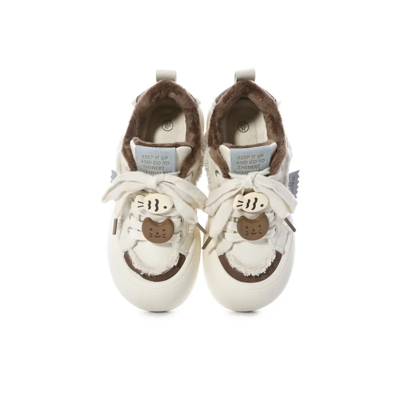 Lovely You Anti Slip And Wear Resistant Warm Low Top Skateboard Shoes Women's-3