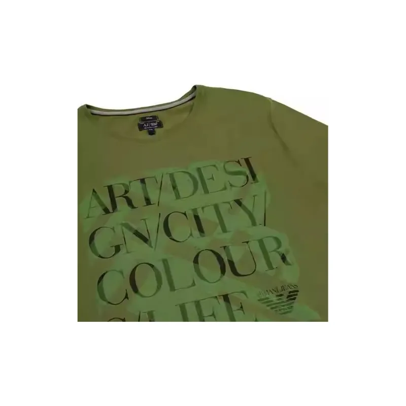 ARMANI JEANS T Shirts Men Army Green-4
