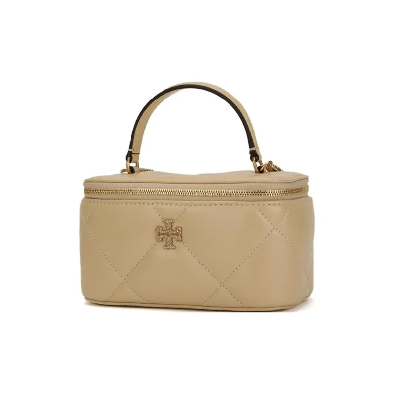 TORY BURCH Kira Leather Shoulder Bag Crossbody Bag Handbag Women's Beige-1