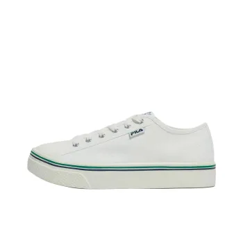 FILA Scanline Wear resistant And Lightweight Low Top Skateboard Shoes Unisex White