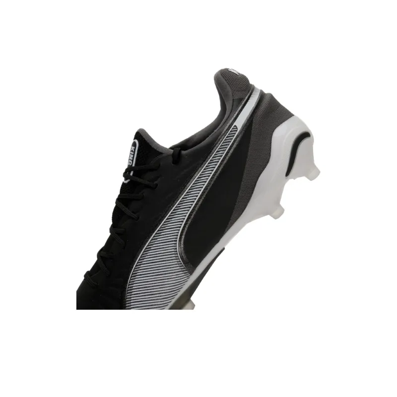 PUMA King Ultimate Anti Slip Wear Resistant Soccer Shoes Men's Black Gray White-6