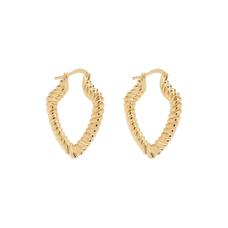 Burberry 925 Sterling Silver Earrings Women's Gold-1