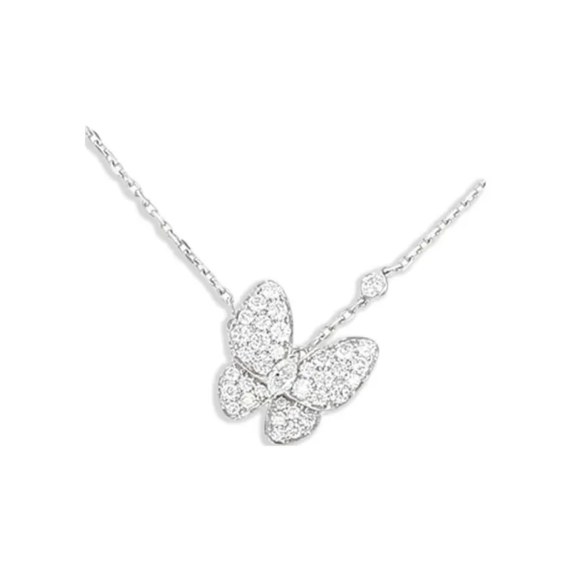 Van Cleef & Arpels 18kt Yellow Gold Deux Papillons Diamond Necklace-0