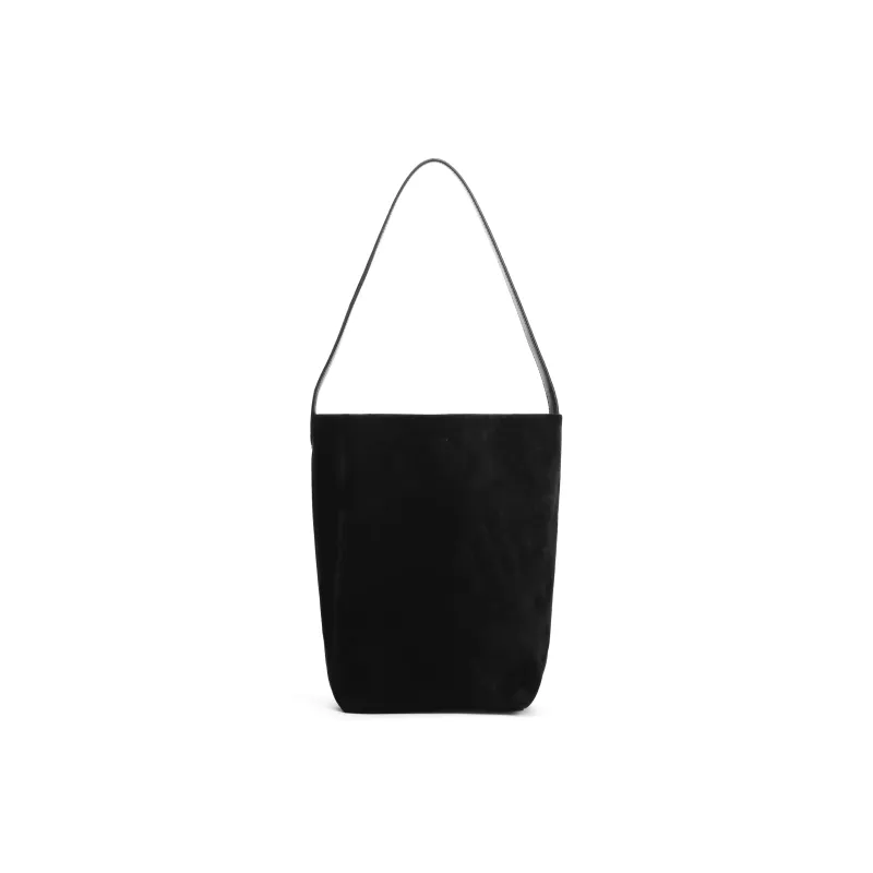 THE ROW N/S Park Authentic Suede Tote Bag, Shopping Bag, Handbag, Shoulder Bag Medium Size Women's Black-1