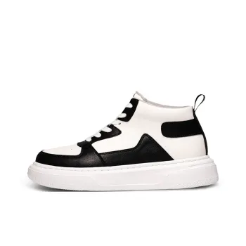 Qiandongmeili Warm Height Increasing Water Resistant Slip Resistant Mid Top Skateboard Shoes Unisex
