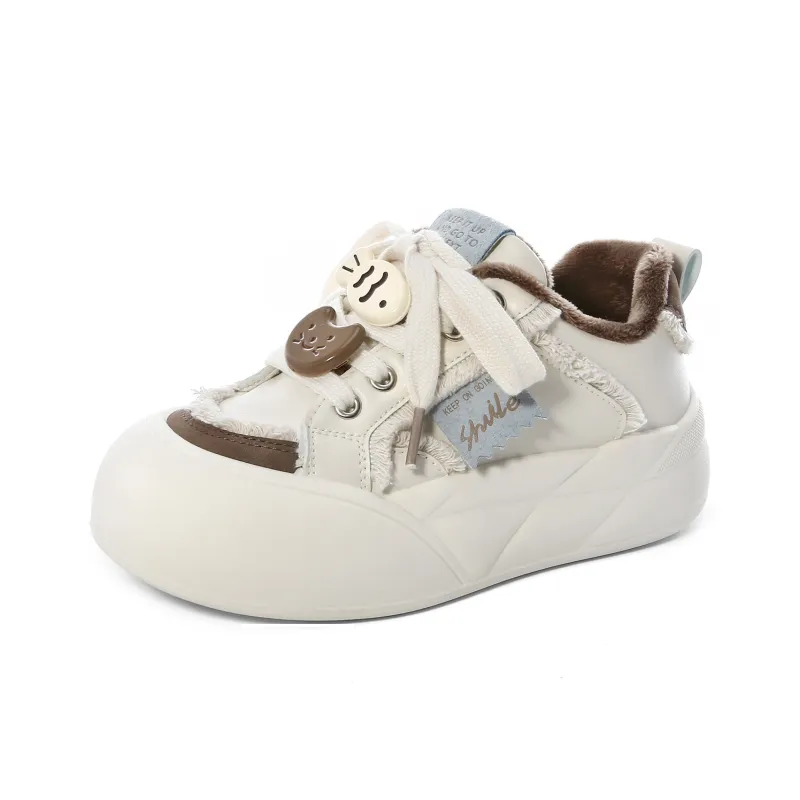 Lovely You Anti Slip And Wear Resistant Warm Low Top Skateboard Shoes Women's-1